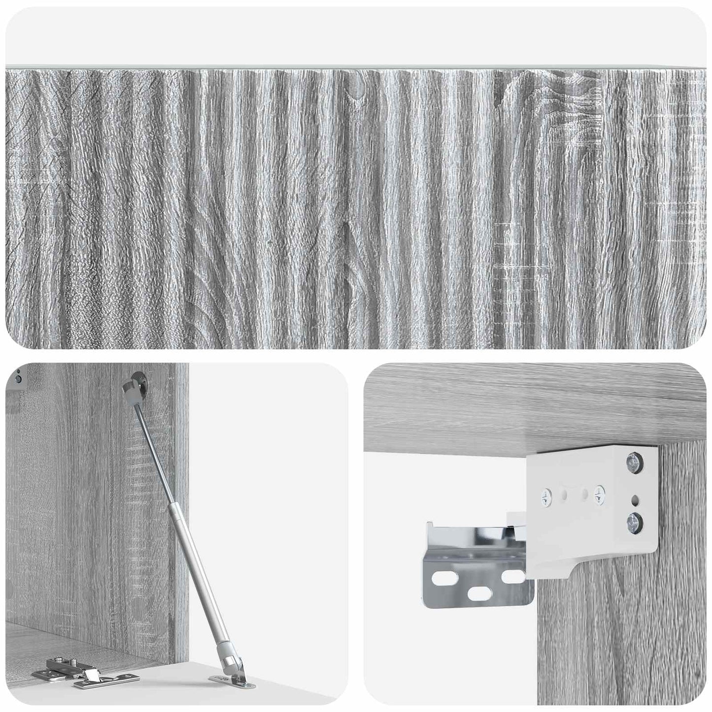 Vegghengt TV skap Grå sonoma 78,5 x 31 x 30 cm Konstruert tre