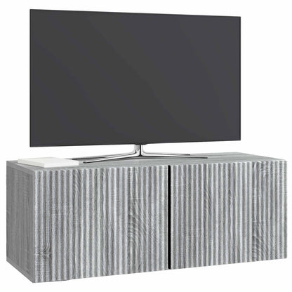 Vegghengt TV skap Grå sonoma 78,5 x 31 x 30 cm Konstruert tre