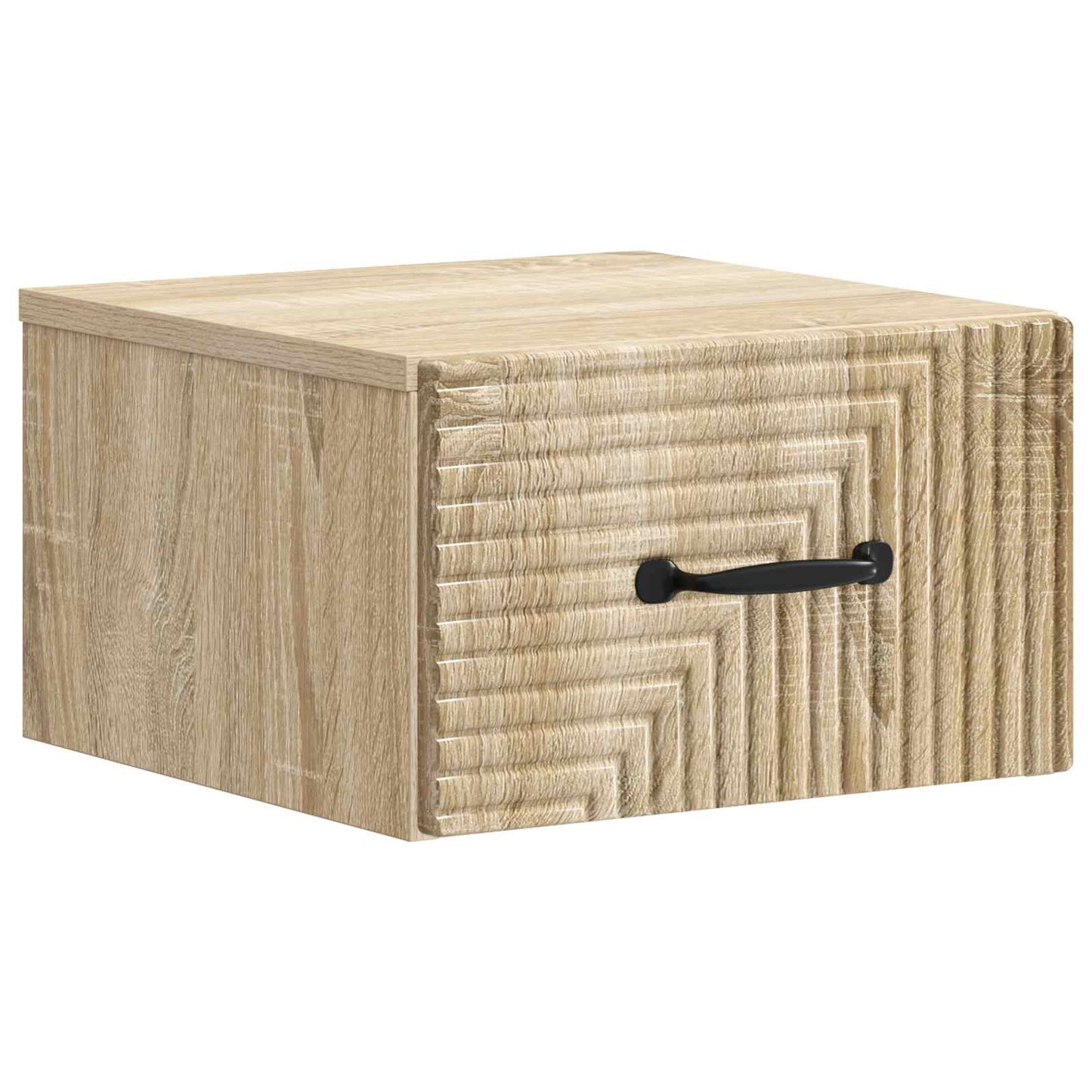 Vegghengt Nattbord med skuff 2 pcs Sonoma eik 34,5 x 33 x 20 cm