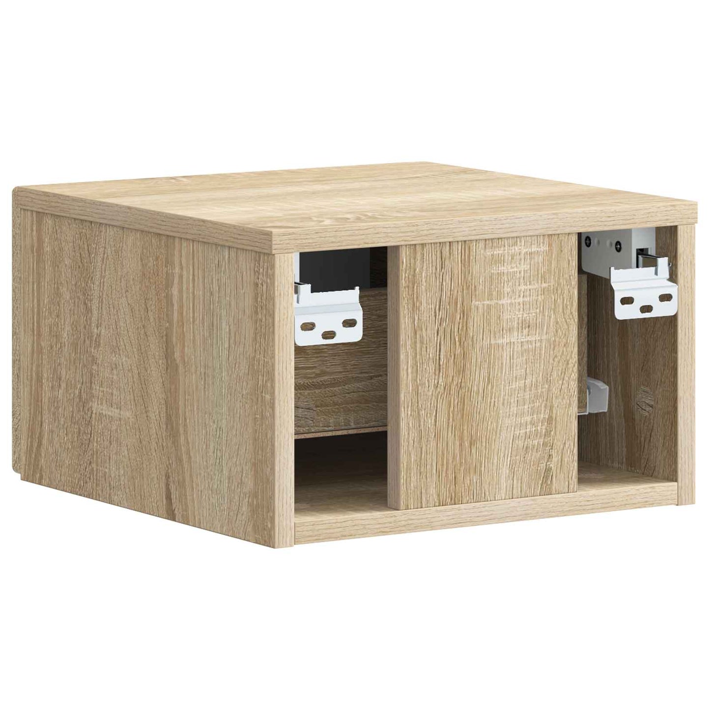 Vegghengt Nattbord med skuff 2 pcs Sonoma eik 34,5 x 33 x 20 cm