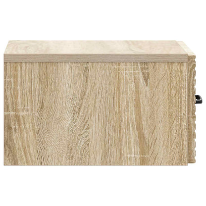 Vegghengt Nattbord med skuff 2 pcs Sonoma eik 34,5 x 33 x 20 cm