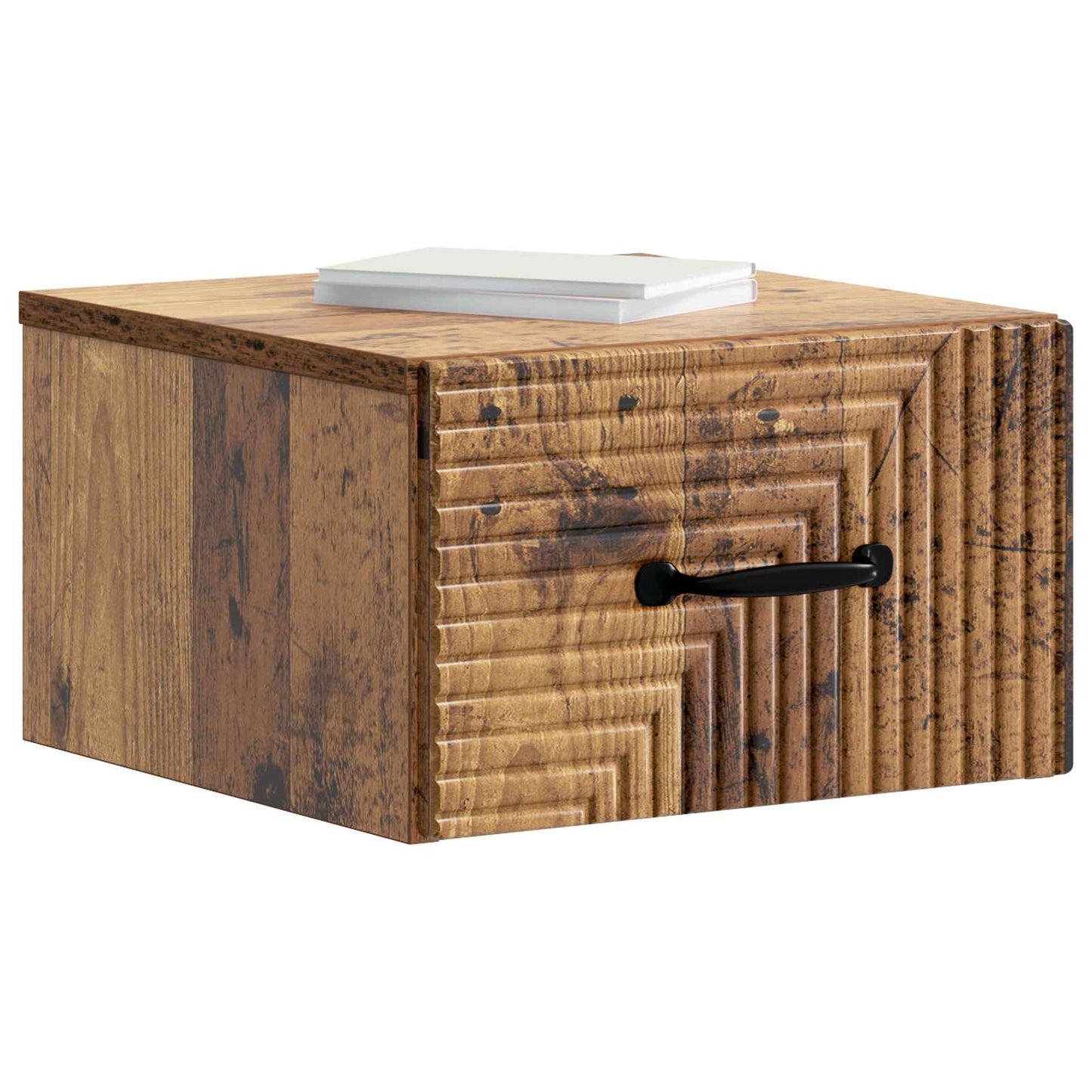 Vegghengt Nattbord 2 pcs Gammelt tre 34,5 x 33 x 20 cm
