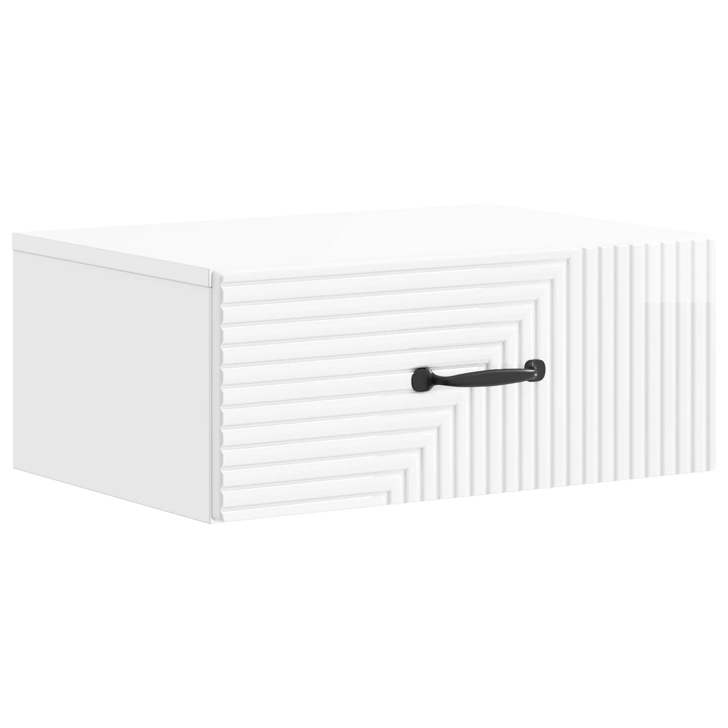 Vegghengt Nattbord 2 pcs Høgglans hvit 49 x 34,5 x 20 cm