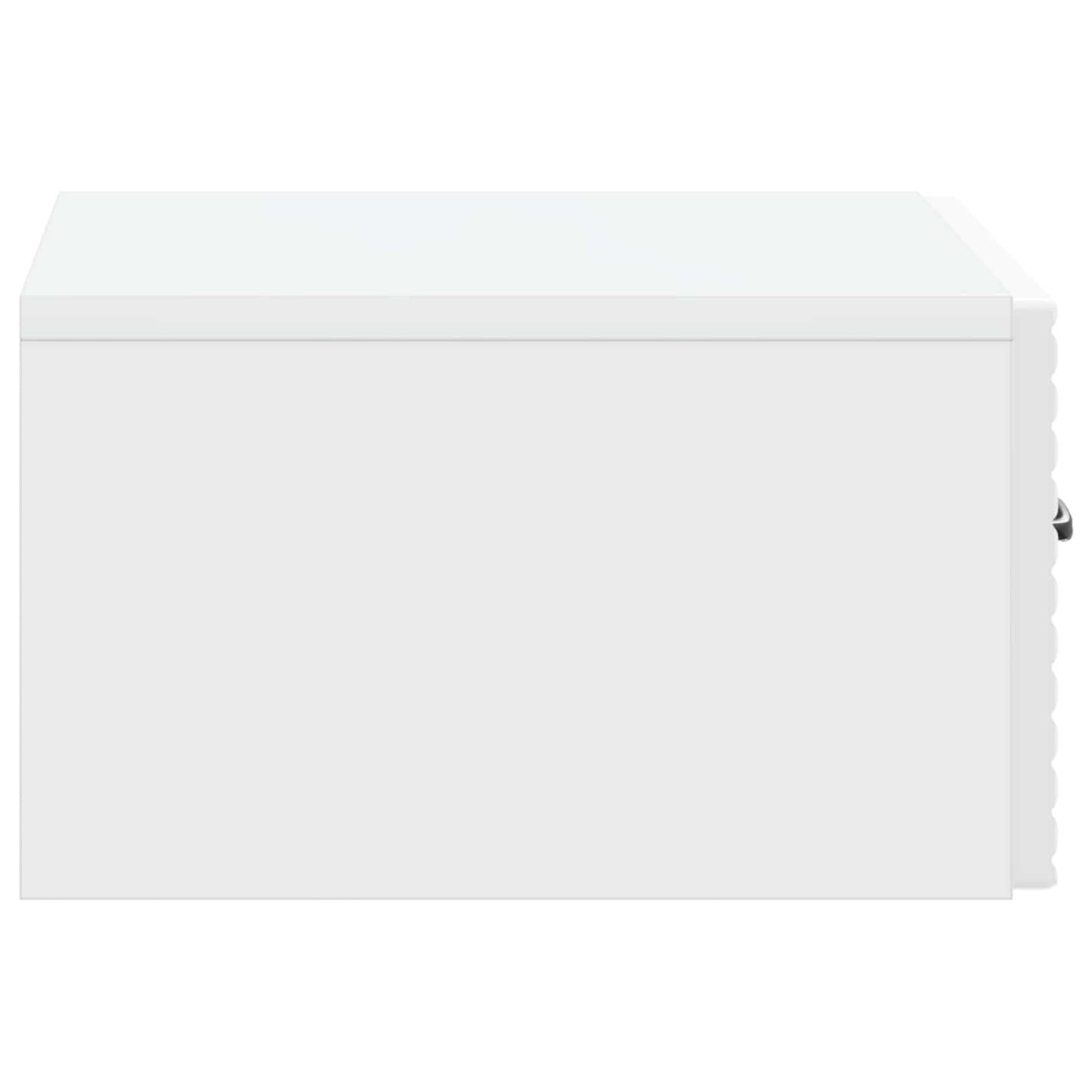 Vegghengt Nattbord 2 pcs Høgglans hvit 49 x 34,5 x 20 cm