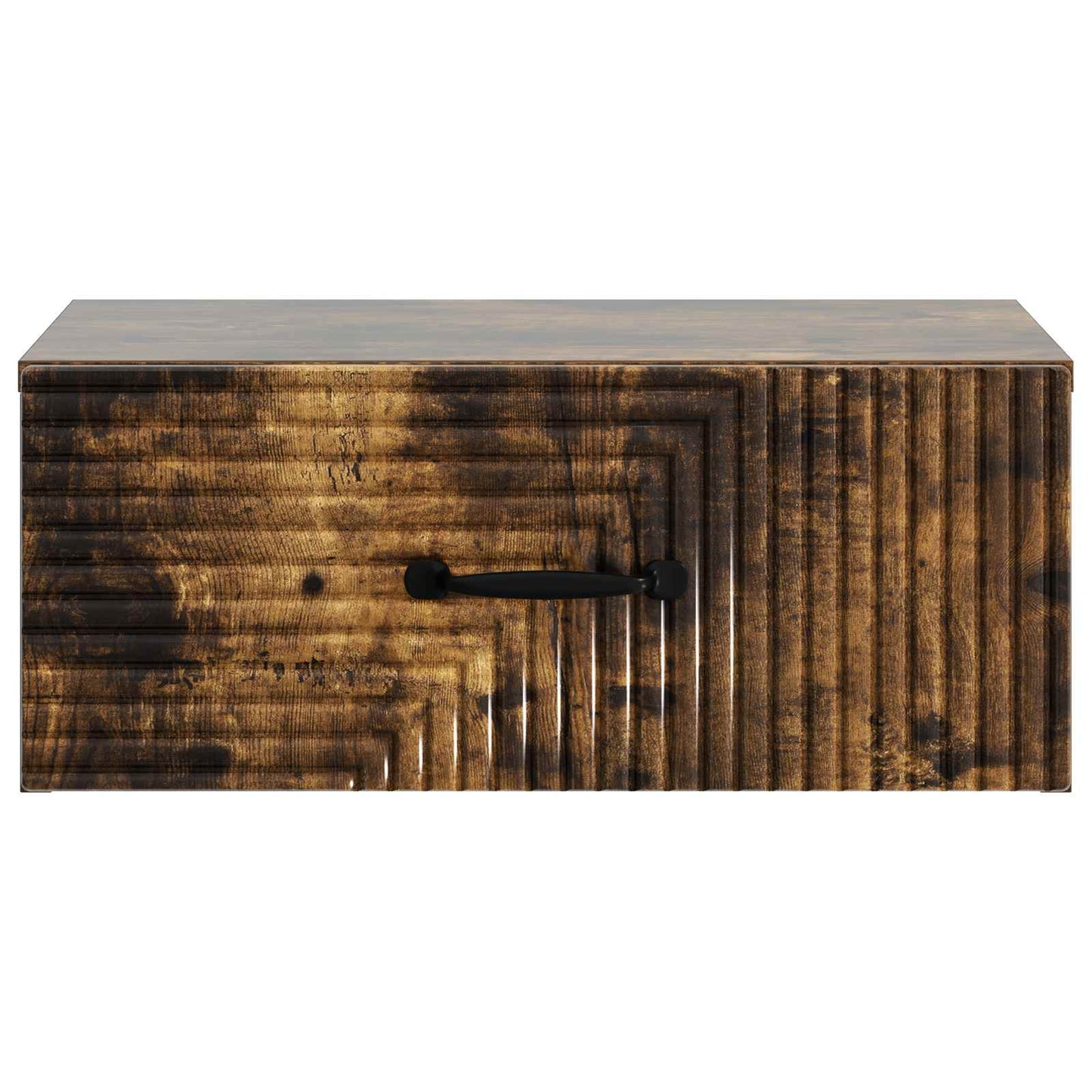 Vegghengt Nattbord med skuff 2 pcs Røkt Eik 49 x 34,5 x 20 cm