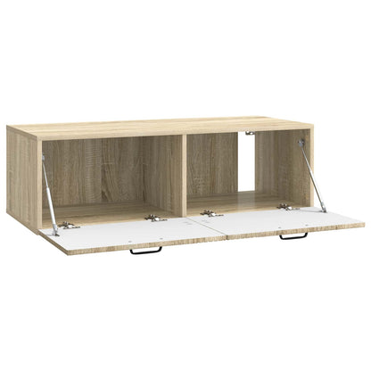 Vegghengt TV skap Sonoma eik 98 x 41 x 30 cm Konstruert tre