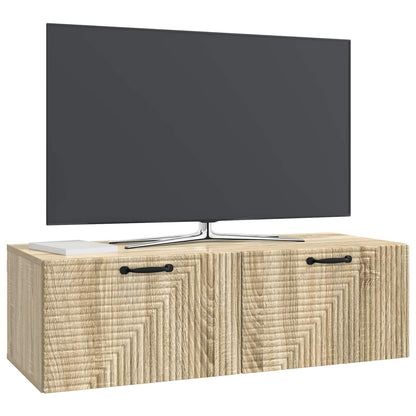 Vegghengt TV skap Sonoma eik 98 x 41 x 30 cm Konstruert tre