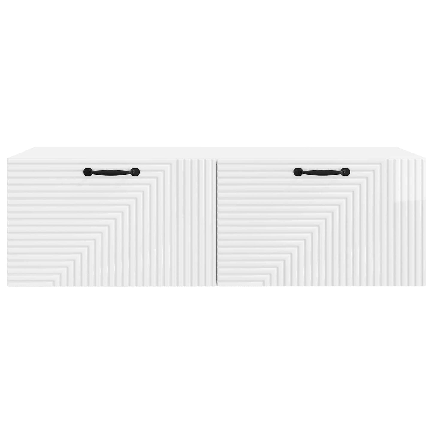Vegghengt TV skap Høgglans hvit 98 x 41 x 30 cm Konstruert tre