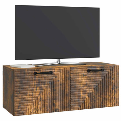 Vegghengt TV skap Røkt Eik 78,5 x 31 x 30 cm Konstruert tre