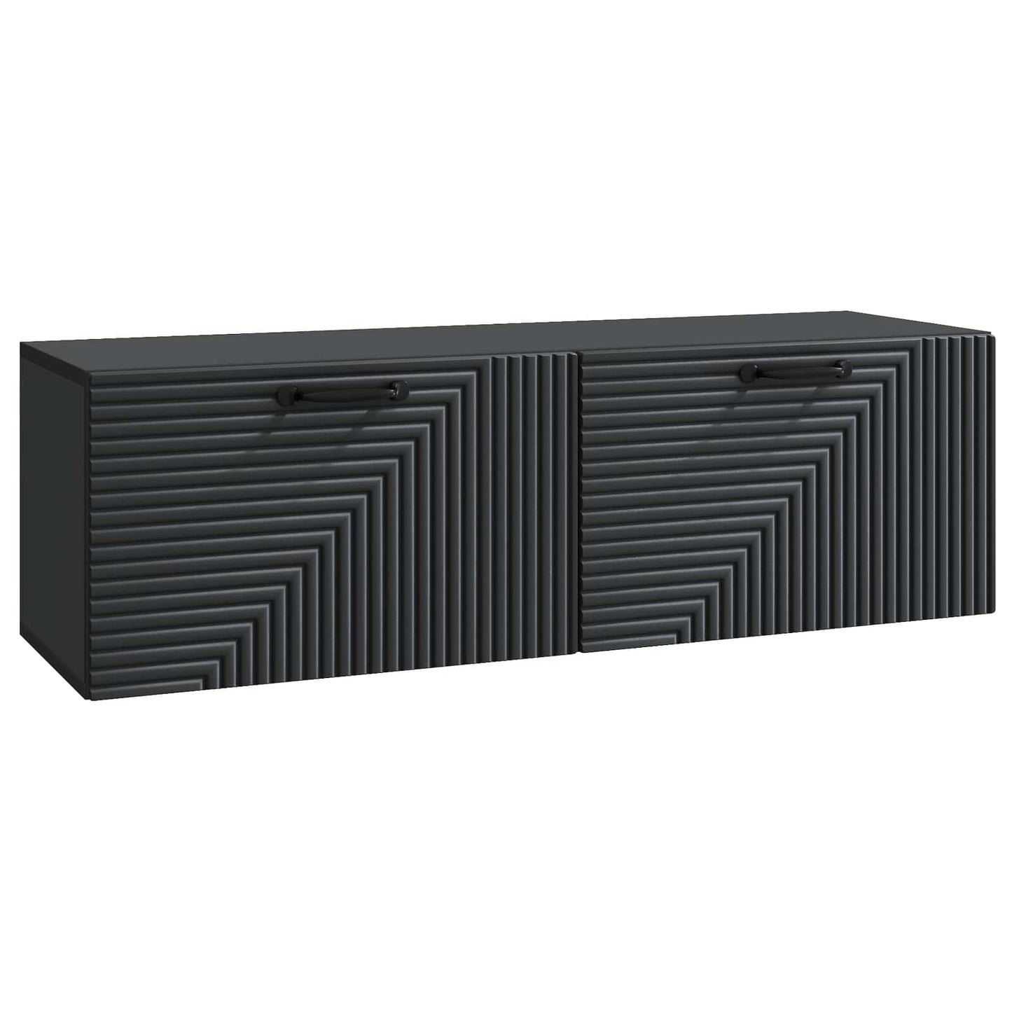Vegghengt TV skap Svart 98 x 31 x 30 cm Konstruert tre