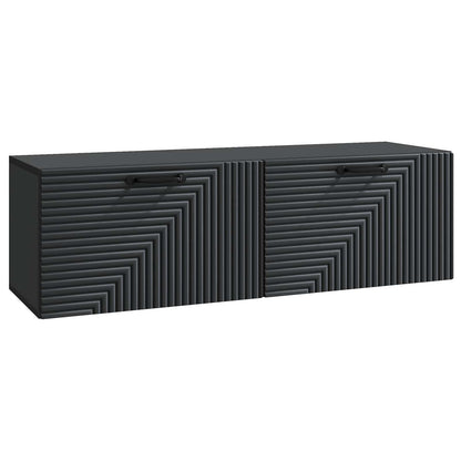 Vegghengt TV skap Svart 98 x 31 x 30 cm Konstruert tre