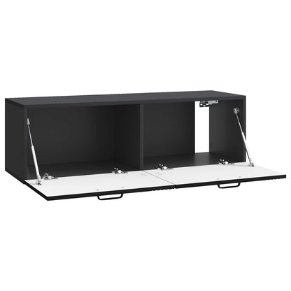Vegghengt TV skap Svart 98 x 31 x 30 cm Konstruert tre