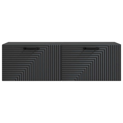 Vegghengt TV skap Svart 98 x 31 x 30 cm Konstruert tre