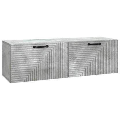Vegghengt TV skap Betonggrå 98 x 31 x 30 cm Konstruert tre