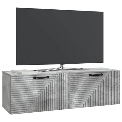 Vegghengt TV skap Betonggrå 98 x 31 x 30 cm Konstruert tre