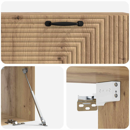 Vegghengt TV skap Artisan eik 98 x 31 x 30 cm Konstruert tre