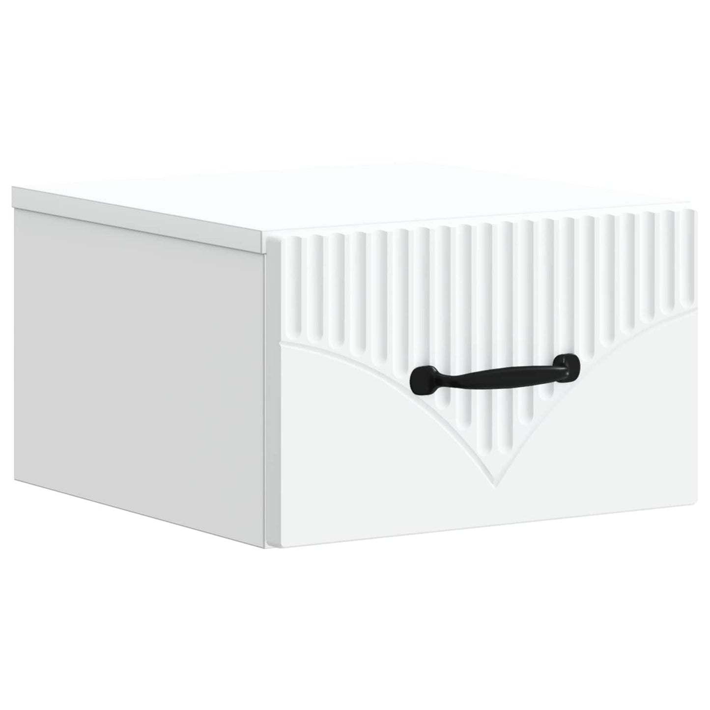 Vegghengt Nattbord 2 pcs Hvit 34,5 x 33 x 20 cm Konstruert tre