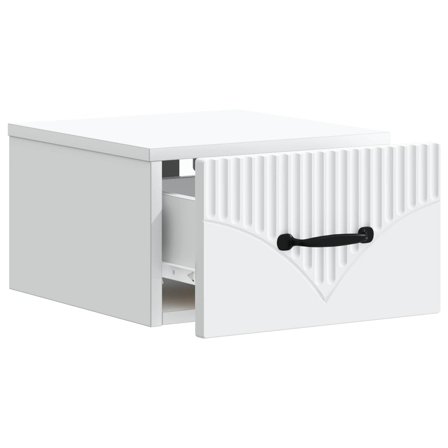 Vegghengt Nattbord 2 pcs Hvit 34,5 x 33 x 20 cm Konstruert tre