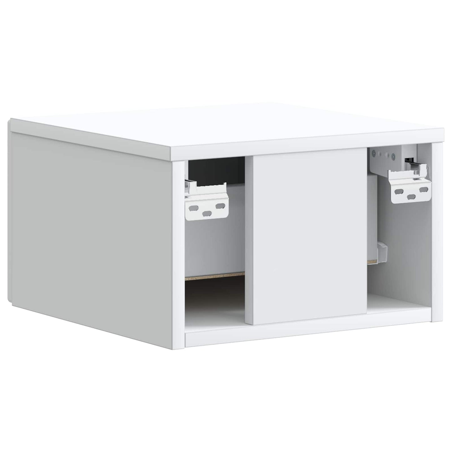 Vegghengt Nattbord 2 pcs Hvit 34,5 x 33 x 20 cm Konstruert tre
