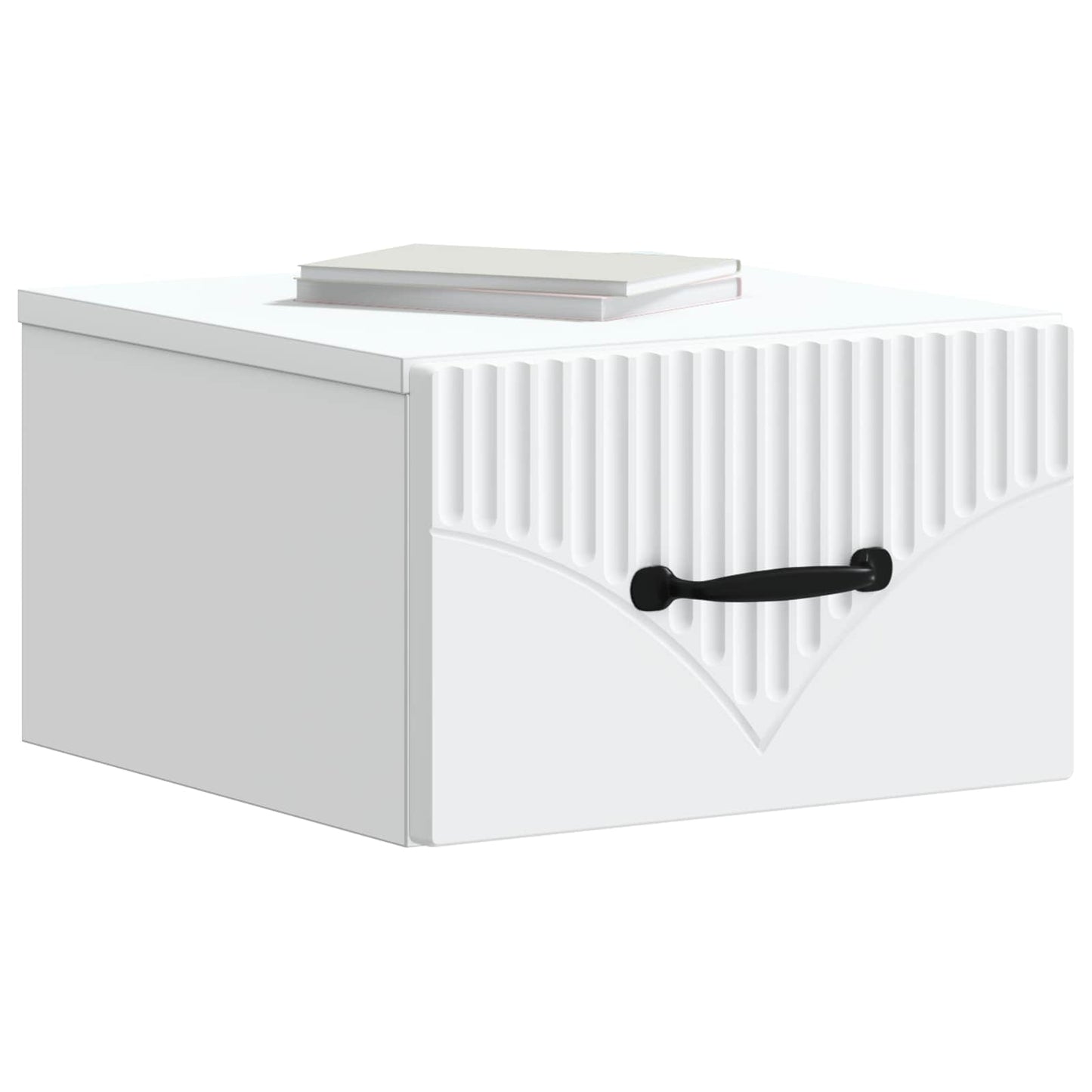Vegghengt Nattbord 2 pcs Hvit 34,5 x 33 x 20 cm Konstruert tre