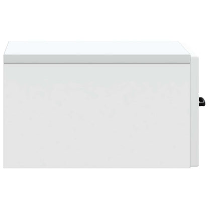 Vegghengt Nattbord 2 pcs Hvit 34,5 x 33 x 20 cm Konstruert tre