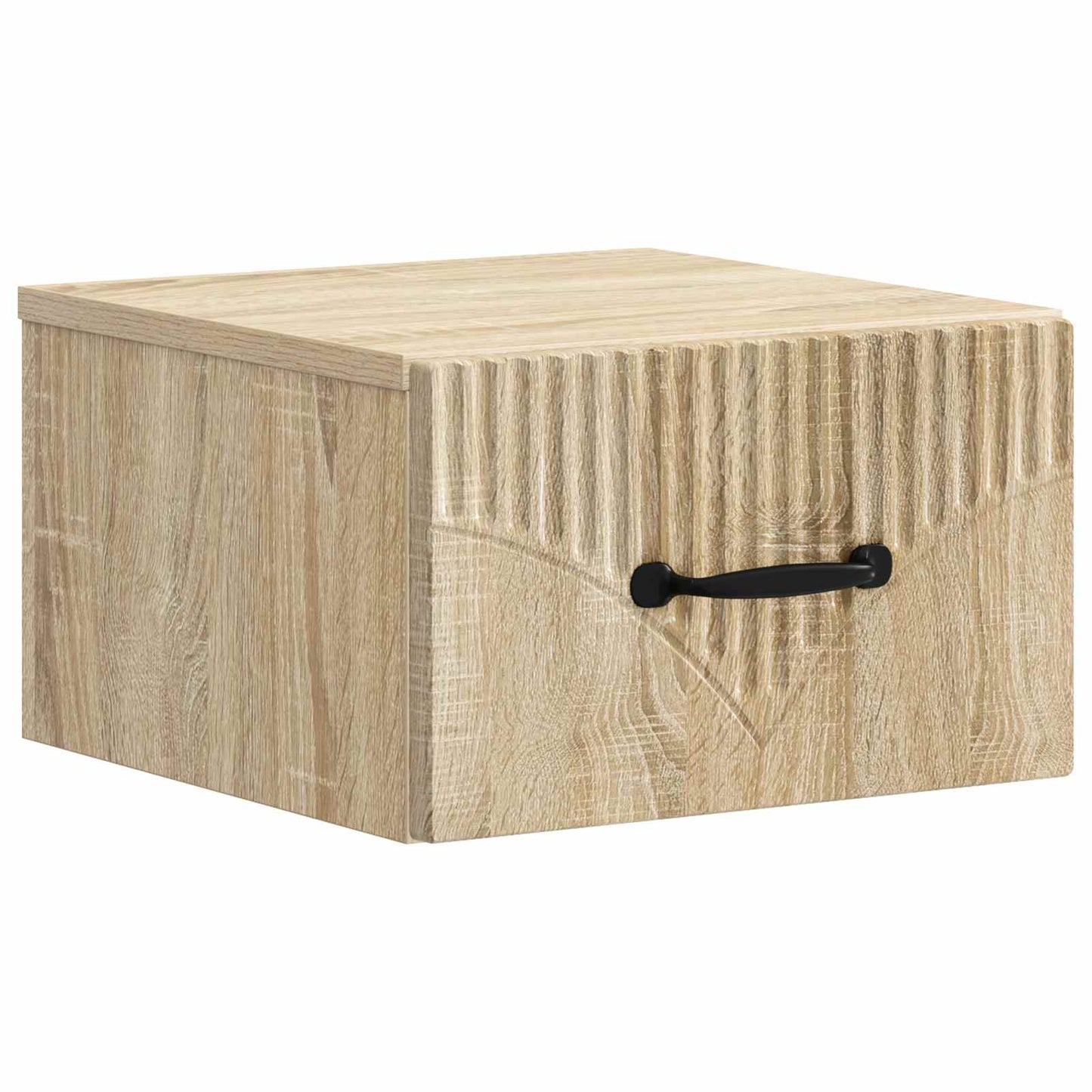 Vegghengt Nattbord med skuff 2 pcs Sonoma eik 34,5 x 33 x 20 cm