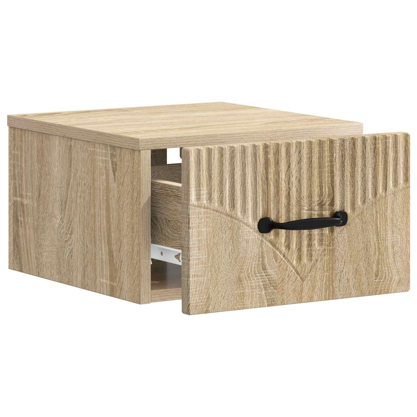 Vegghengt Nattbord med skuff 2 pcs Sonoma eik 34,5 x 33 x 20 cm