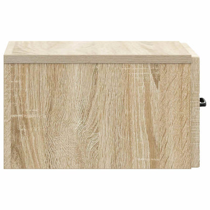 Vegghengt Nattbord med skuff 2 pcs Sonoma eik 34,5 x 33 x 20 cm