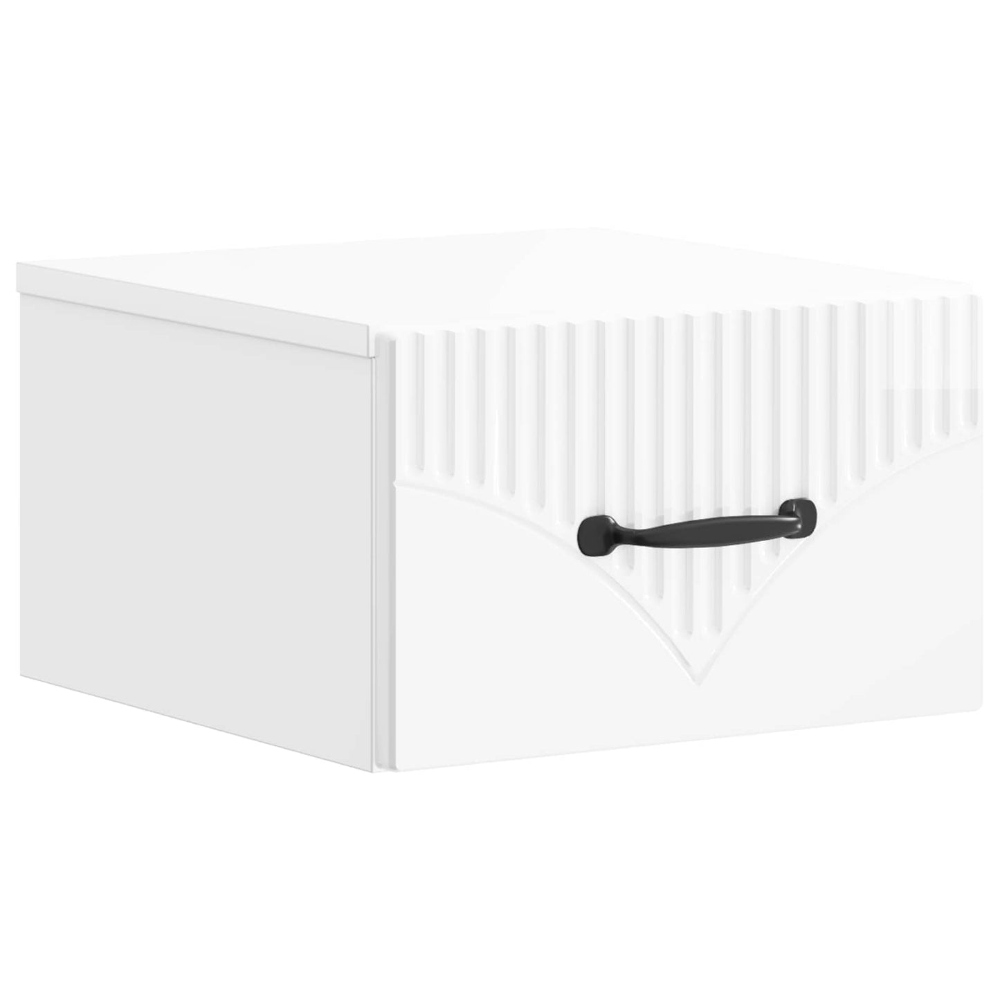 Vegghengt Nattbord 2 pcs Høgglans hvit 34,5 x 33 x 20 cm