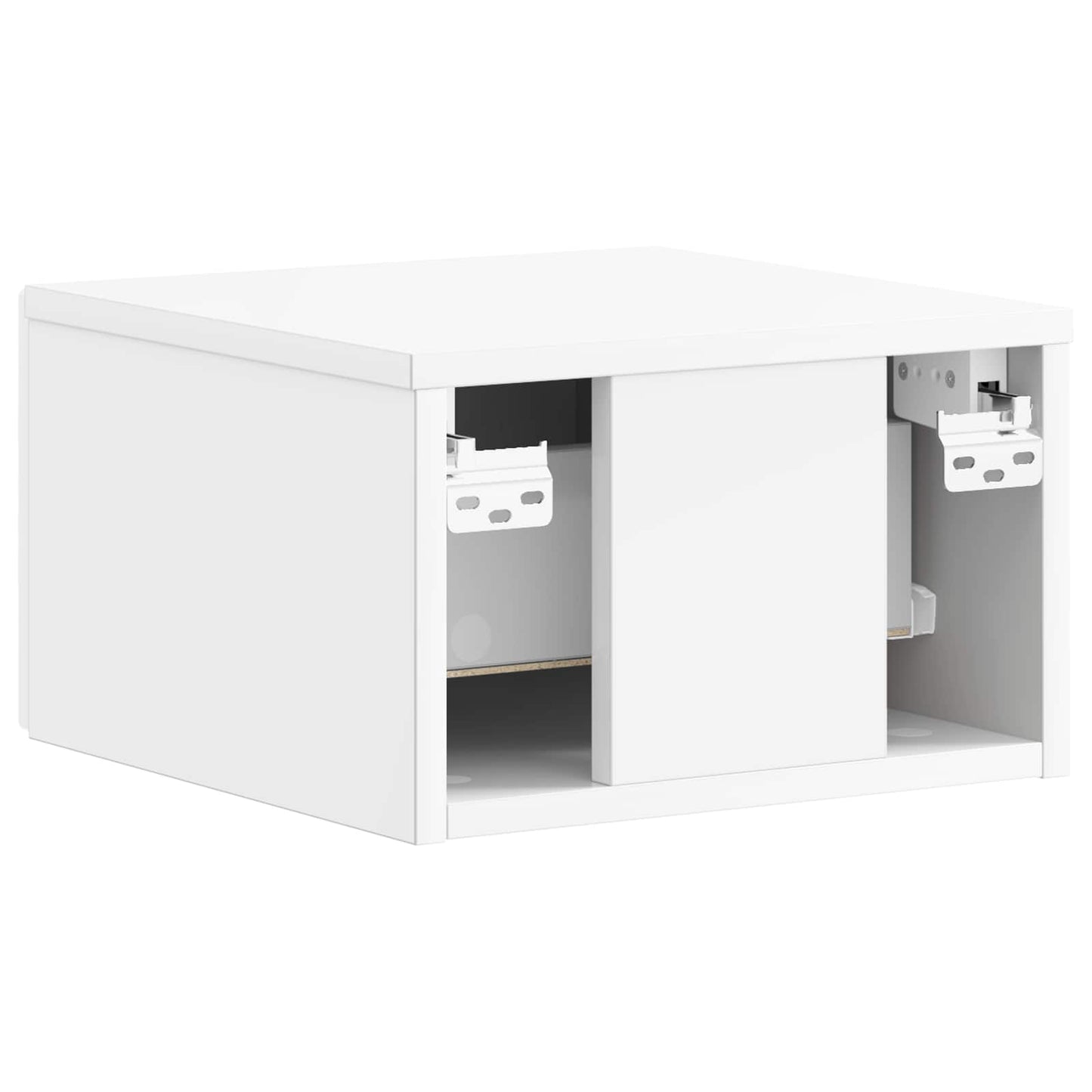 Vegghengt Nattbord 2 pcs Høgglans hvit 34,5 x 33 x 20 cm