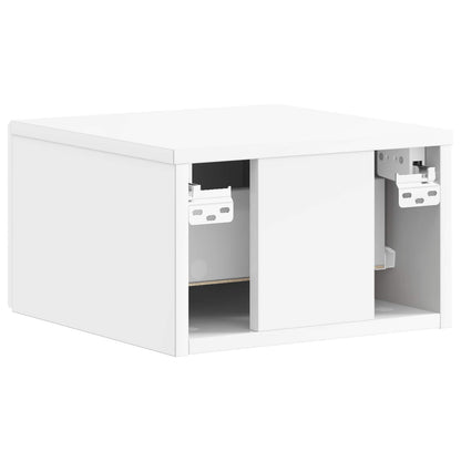 Vegghengt Nattbord 2 pcs Høgglans hvit 34,5 x 33 x 20 cm