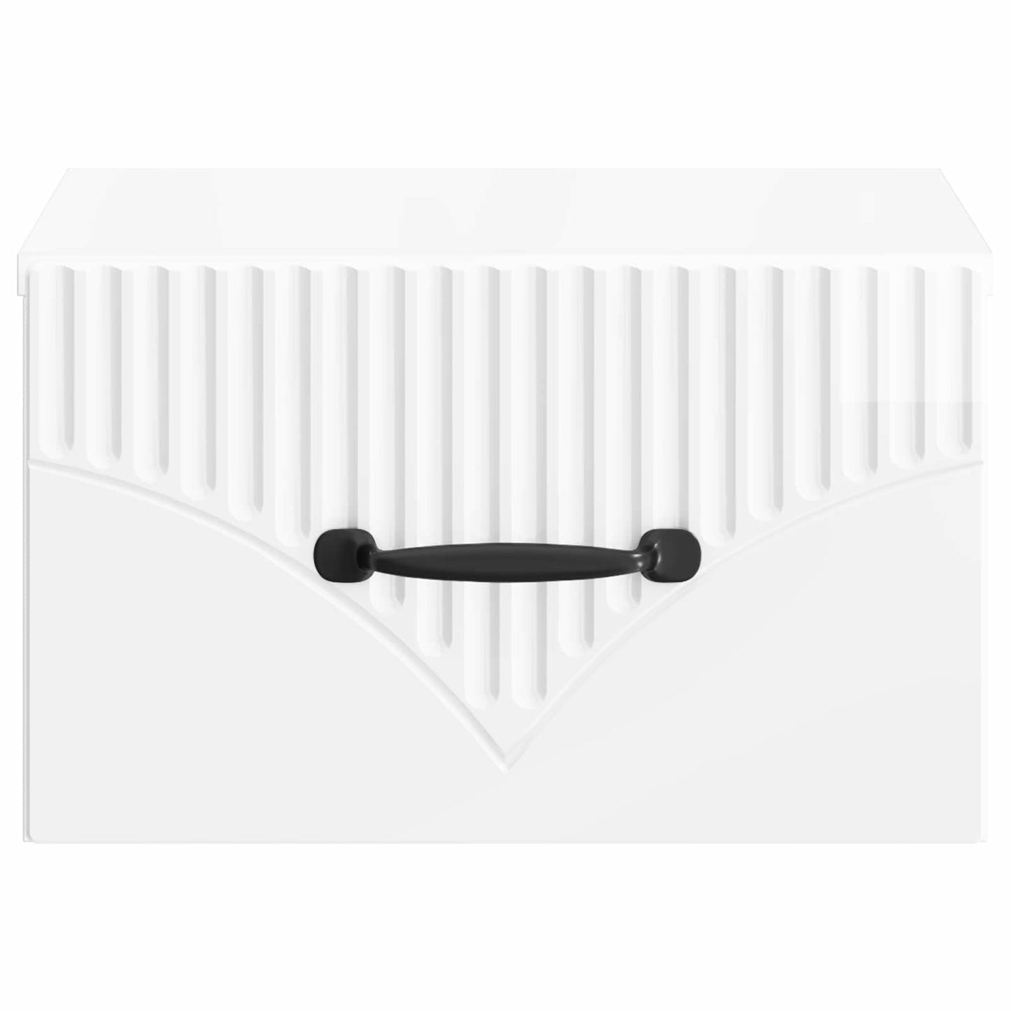 Vegghengt Nattbord 2 pcs Høgglans hvit 34,5 x 33 x 20 cm