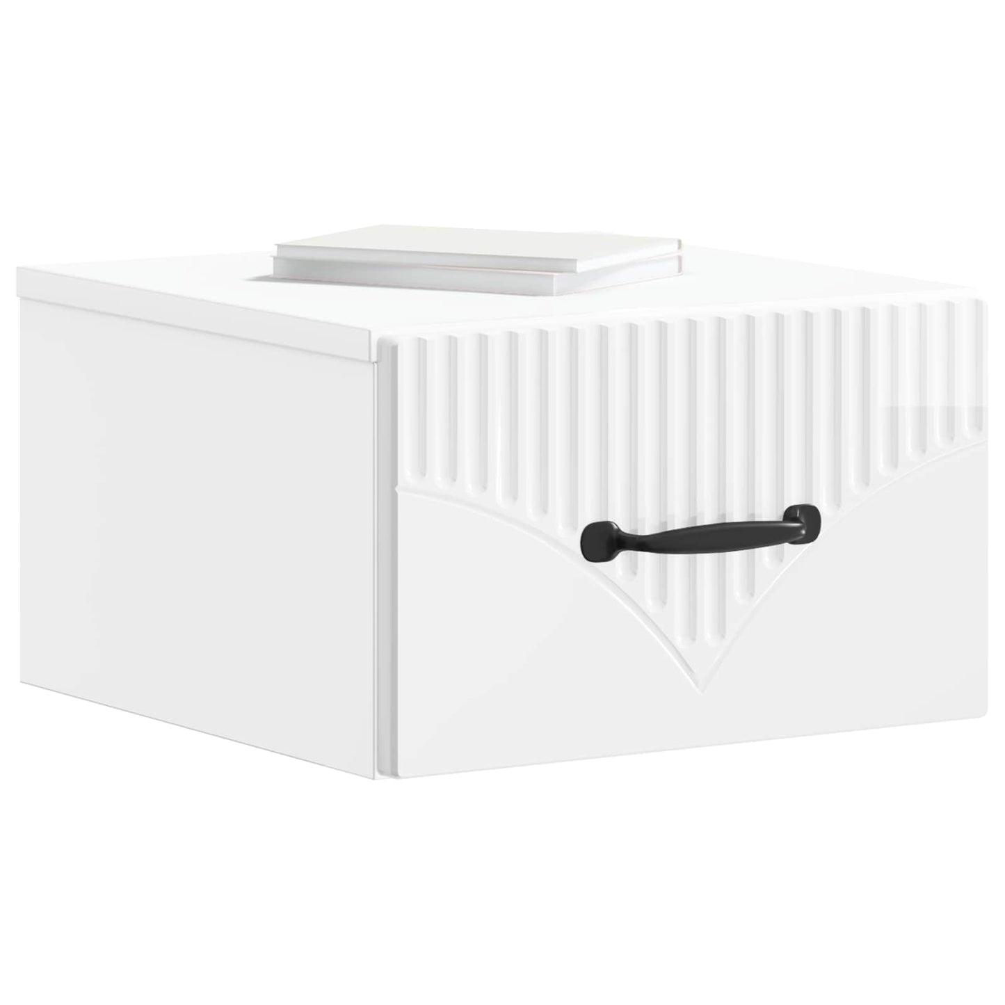 Vegghengt Nattbord 2 pcs Høgglans hvit 34,5 x 33 x 20 cm