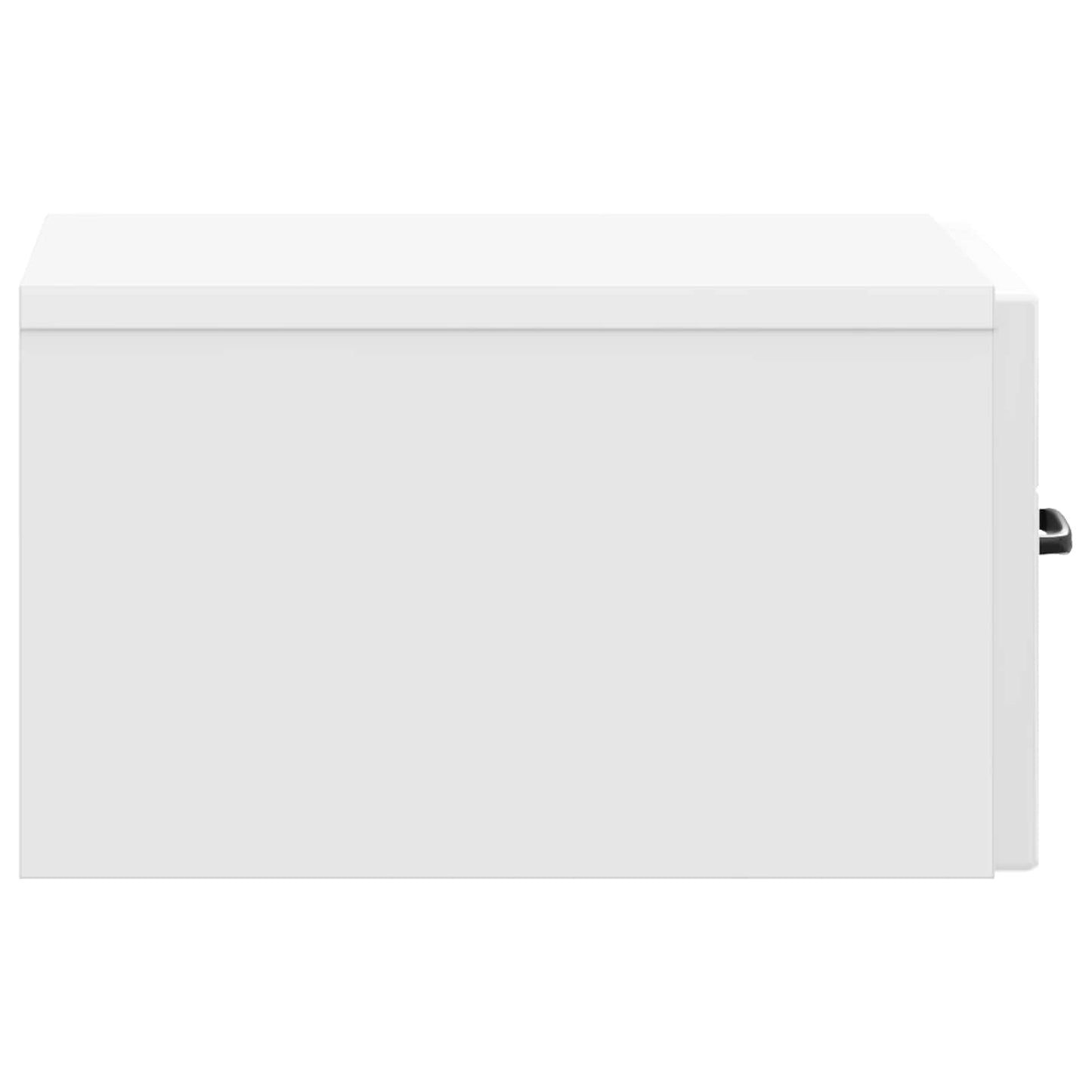 Vegghengt Nattbord 2 pcs Høgglans hvit 34,5 x 33 x 20 cm