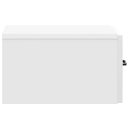 Vegghengt Nattbord 2 pcs Høgglans hvit 34,5 x 33 x 20 cm