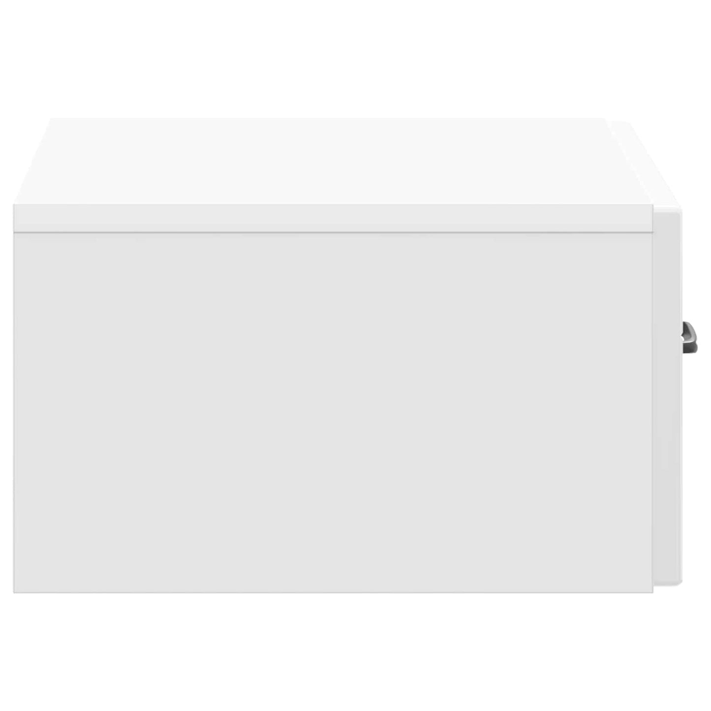 Vegghengt Nattbord 2 pcs Høgglans hvit 49 x 34,5 x 20 cm