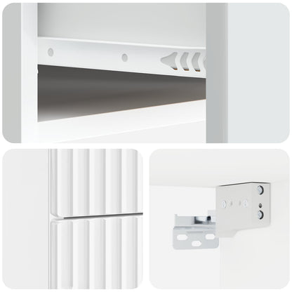 Vegghengt Nattbord 2 pcs Høgglans hvit 34,5 x 33 x 40 cm