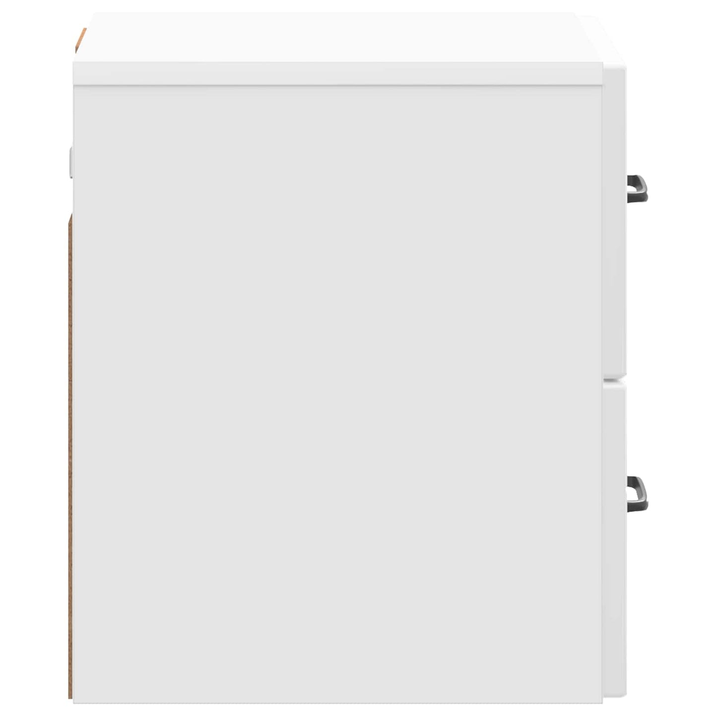 Vegghengt Nattbord 2 pcs Høgglans hvit 34,5 x 33 x 40 cm