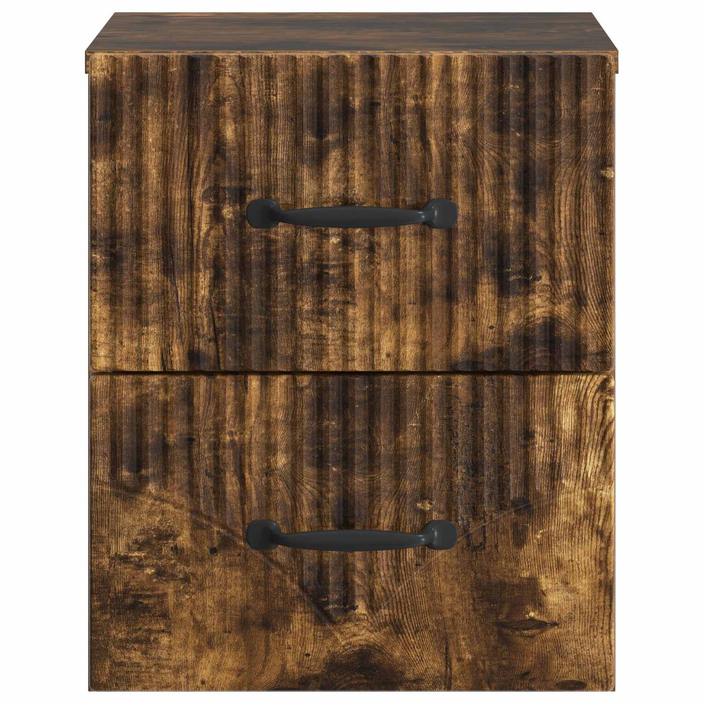 Vegghengt Nattbord med skuff 2 pcs Røkt Eik 34,5 x 33 x 40 cm