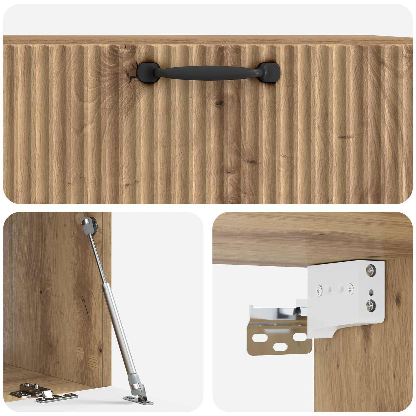 Vegghengt TV skap Artisan eik 78,5 x 41 x 30 cm Konstruert tre