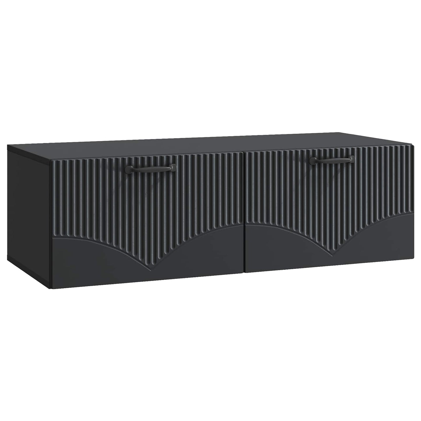 Vegghengt TV skap Svart 98 x 41 x 30 cm Konstruert tre