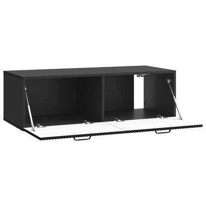 Vegghengt TV skap Svart 98 x 41 x 30 cm Konstruert tre