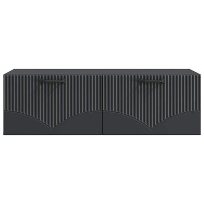 Vegghengt TV skap Svart 98 x 41 x 30 cm Konstruert tre