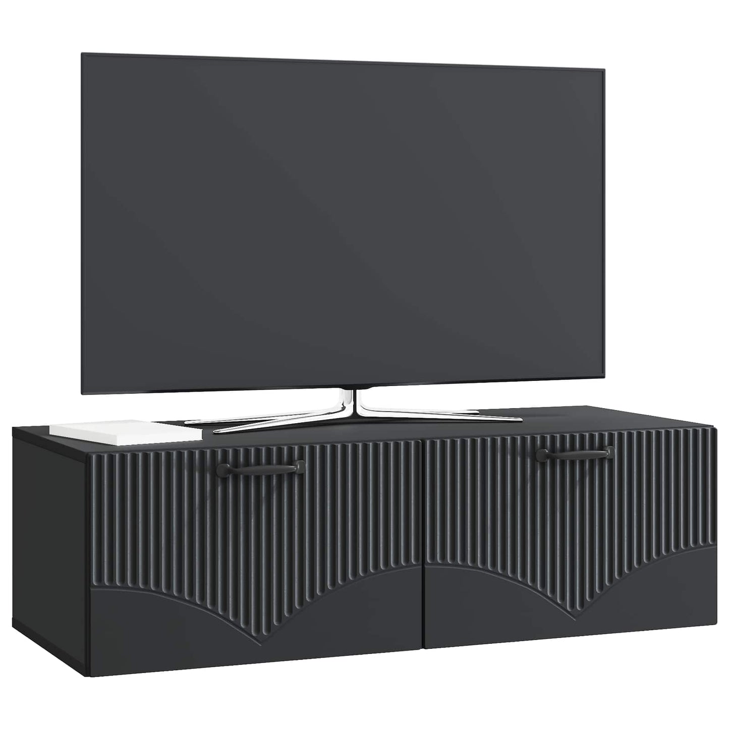 Vegghengt TV skap Svart 98 x 41 x 30 cm Konstruert tre
