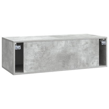 Vegghengt TV skap Betonggrå 98 x 41 x 30 cm Konstruert tre