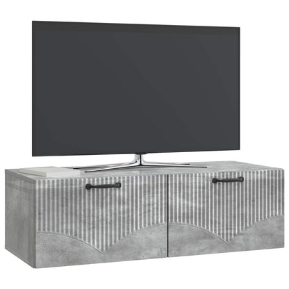 Vegghengt TV skap Betonggrå 98 x 41 x 30 cm Konstruert tre