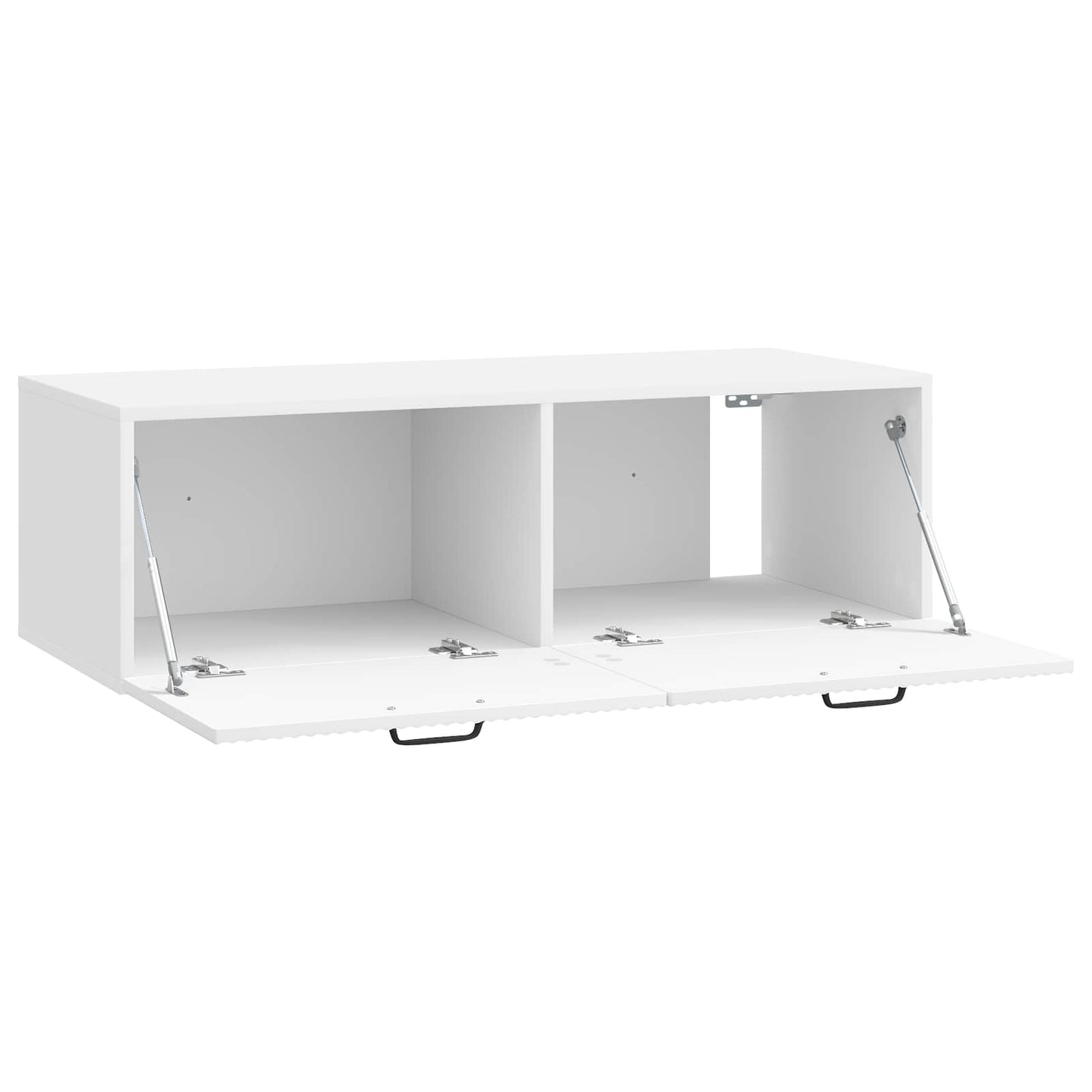 Vegghengt TV skap Høgglans hvit 98 x 41 x 30 cm Konstruert tre