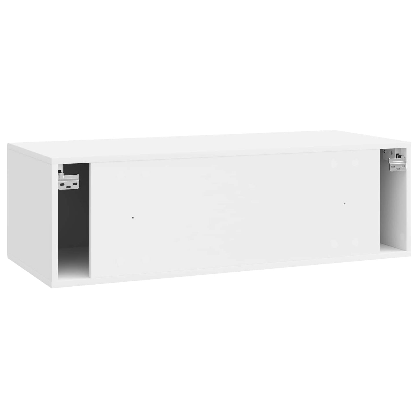 Vegghengt TV skap Høgglans hvit 98 x 41 x 30 cm Konstruert tre