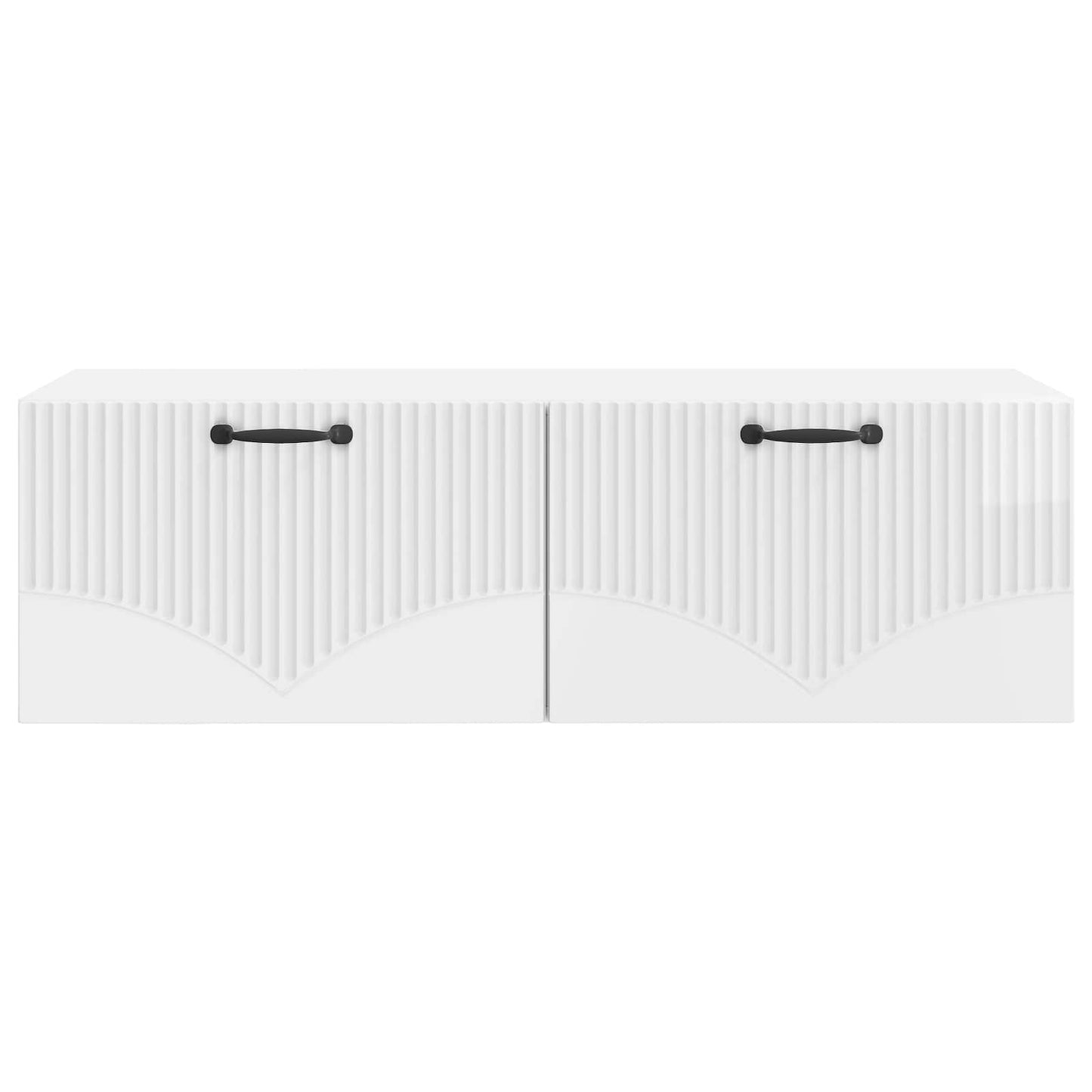 Vegghengt TV skap Høgglans hvit 98 x 41 x 30 cm Konstruert tre
