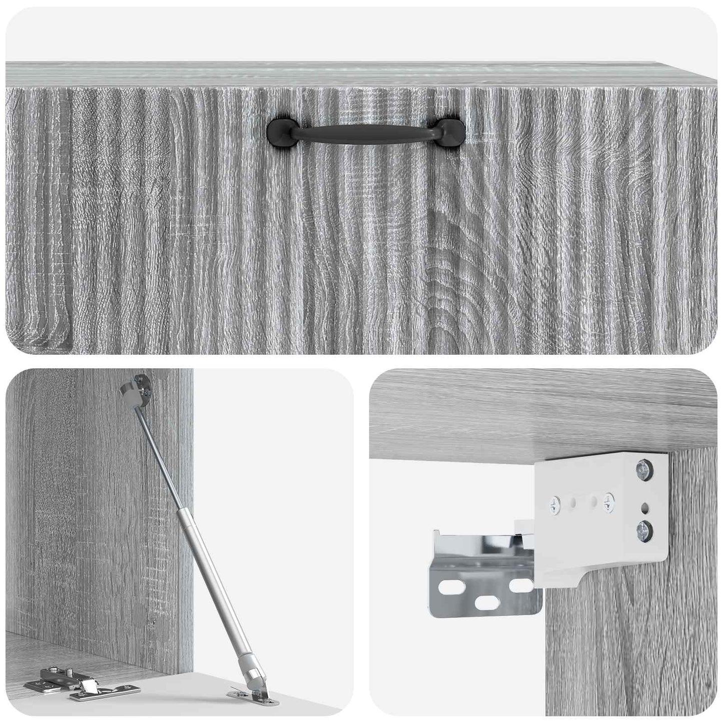 Vegghengt TV skap Grå sonoma 98 x 41 x 30 cm Konstruert tre